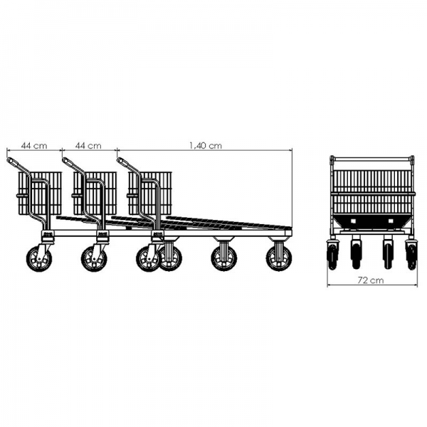 Carro Prancha Aramado 400 kg | Zinco & Arte