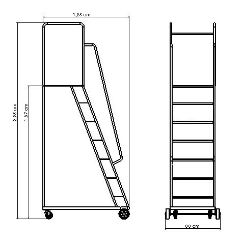 Escada 7 Degraus | Zinco & Arte