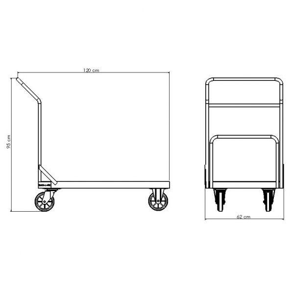 Carro Plataforma 300 kg | Zinco & Arte